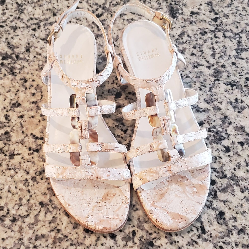 Staurt Weitzman cork wedge sandles